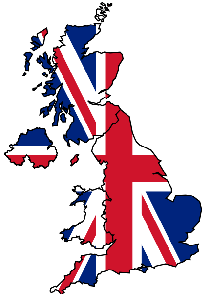 United Kingdom Flag Map